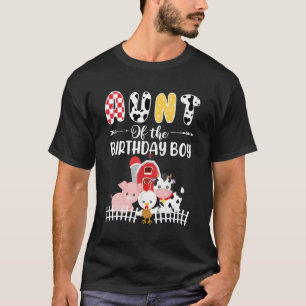 Camiseta Tía Del Nacimiento Niño Granja Barnyard Fiesta Cow