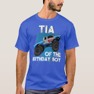 Camiseta Tia Del Nacimiento Niño Monstruo Camión Cumpleaños