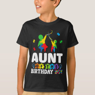 Camiseta Tía del niño cumpleañero Apoyo a la conciencia del