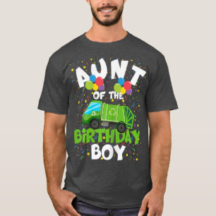 Camiseta Tía Del Niño Cumpleañero Camión De Basura Coincide