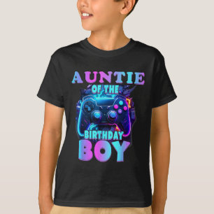 Camiseta Tía Del Niño Cumpleañero Juego De Video De Parejas