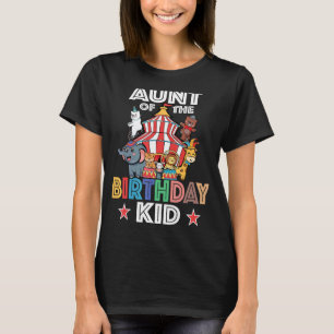 Camiseta Tía Del Niño De Cumpleaños En El Circo Fiesta Del