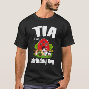 Camiseta Tía del niño de cumpleaños granja animal fiesta de