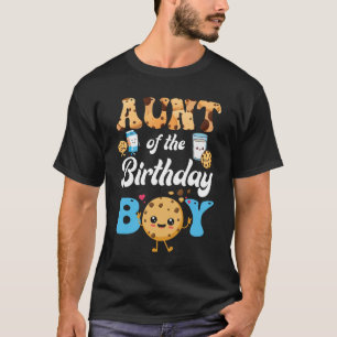 Camiseta Tía Del Niño De Cumpleaños Leche Y Galletas Primer