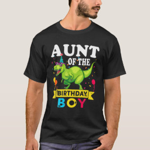 Camiseta Tía Del Niño De Cumpleaños Rex RAWR Dinosaur Birth