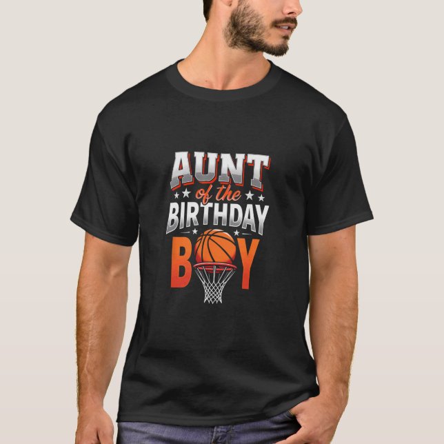 Camiseta Tía del niño de cumpleaños Sketll Ller (Anverso)