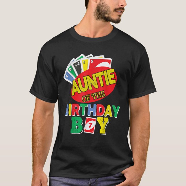 Camiseta Tía Del Niño De Cumpleaños Uno Uno 7 Cumpleaños Bo (Anverso)