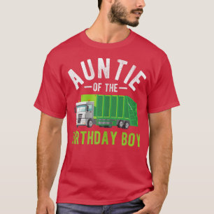 Camiseta Tía Del Niño Del Cumpleaños Coincidiendo Con Camió