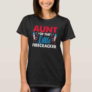 Camiseta Tía Del Pequeño Rastreador 4 De Julio Birthda