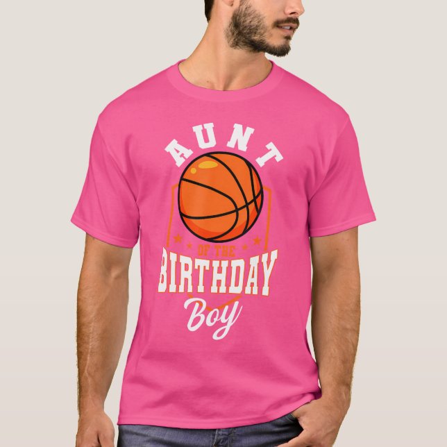 Camiseta Tía Del Tema Del Baloncesto Bday Par (Anverso)