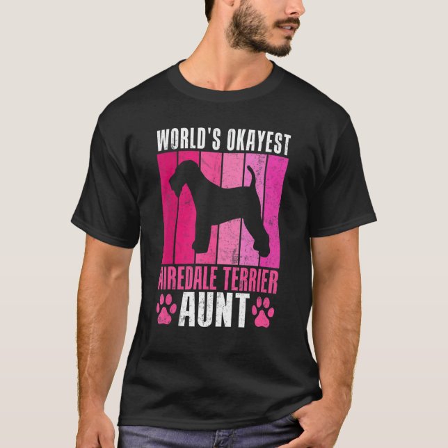 Camiseta Tía del Terrier de Airedale (Anverso)