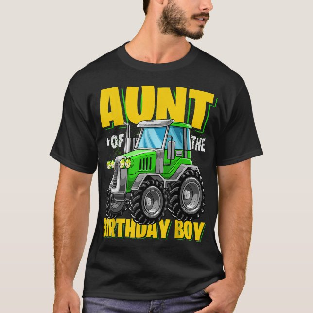 Camiseta Tía del Tractor Familiar de Cumpleaños B (Anverso)