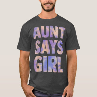 Camiseta tía dice que el sexo chica revela el anuncio del e