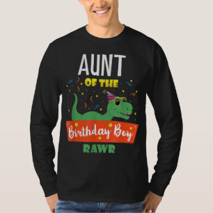 Camiseta Tía Dinosaur Funny Birthday Boy Auntie Regalo
