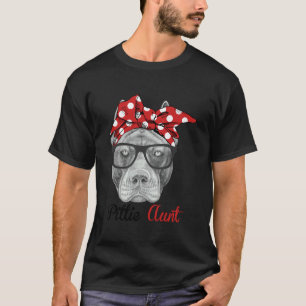 Camiseta Tía Divertida de Pittie Pitbull Amantes de Perros