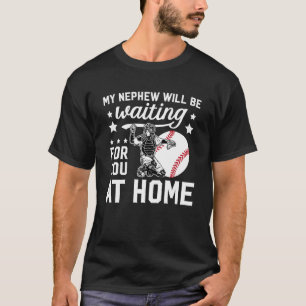 Camiseta Tía divertida de receptor de béisbol de un recepto