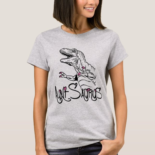 Camiseta Tía divertida Saurus Dinosaur T-Shirt tía regalo (Anverso)