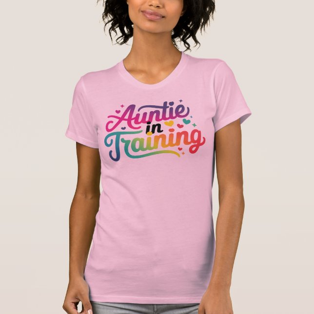Camiseta Tía en formación diseño colorido (Anverso)