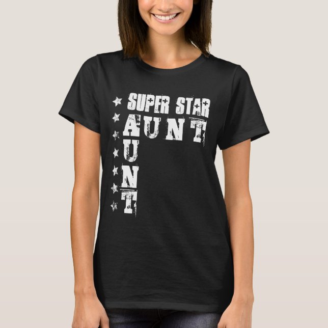Camiseta TÍA estupenda de la estrella con las estrellas 6 (Anverso)