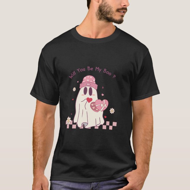 Camiseta Tía Fantasma De San Valentín Serás Mi Gorra De Boo (Anverso)