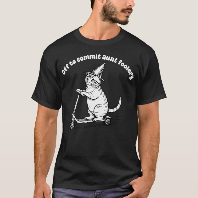 Camiseta Tía Gata Monada Scooter Para Ir a Cometer Tía (Anverso)