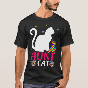 Camiseta Tía Gato Conciencia del Autismo Amor Apoyo