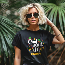 Camiseta Tía Genial Tipografía Elfo Diversión Familia Combi
