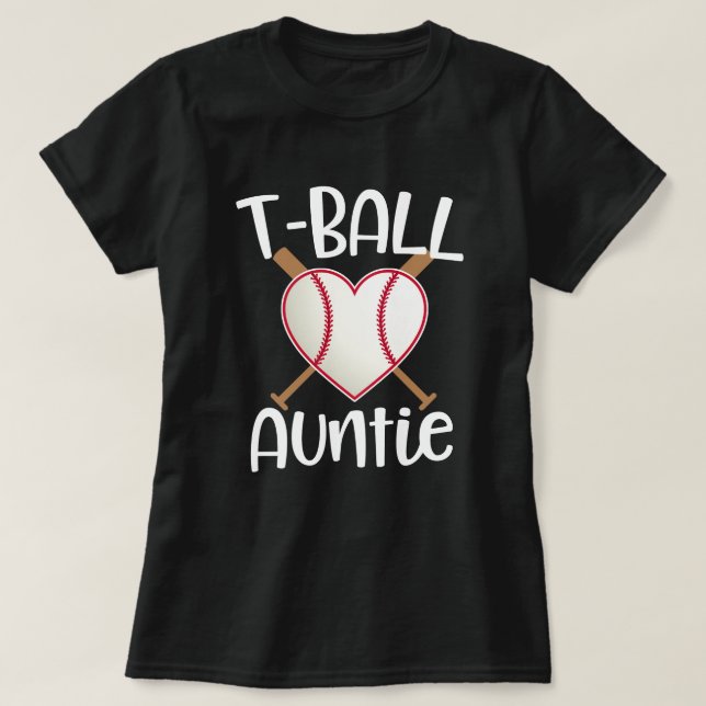 Camiseta Tía Gift del béisbol que es mi sobrino hacia fuera (Diseño del anverso)