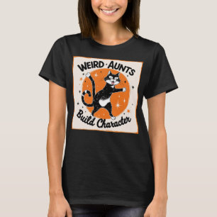 Camiseta Tía Graciosa De Gato, Tía Rara De Tía De Construcc