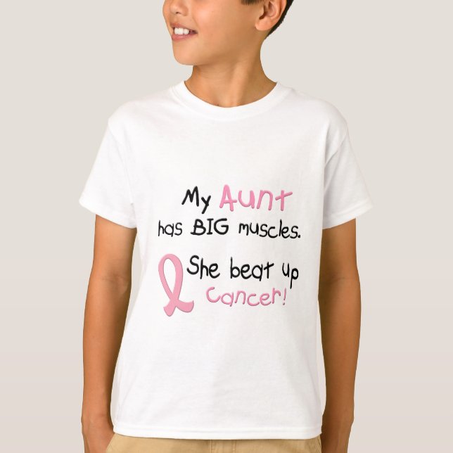 Camiseta Tía GRANDE de los MÚSCULOS 1,1 del cáncer de pecho (Anverso)