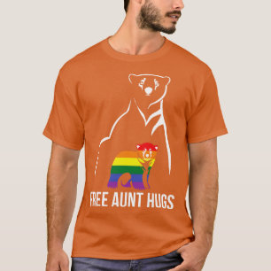 Camiseta Tía gratuita abraza el orgullo gay LGBT mujeres ar