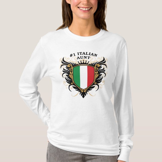 Camiseta Tía italiana del número uno (Anverso)