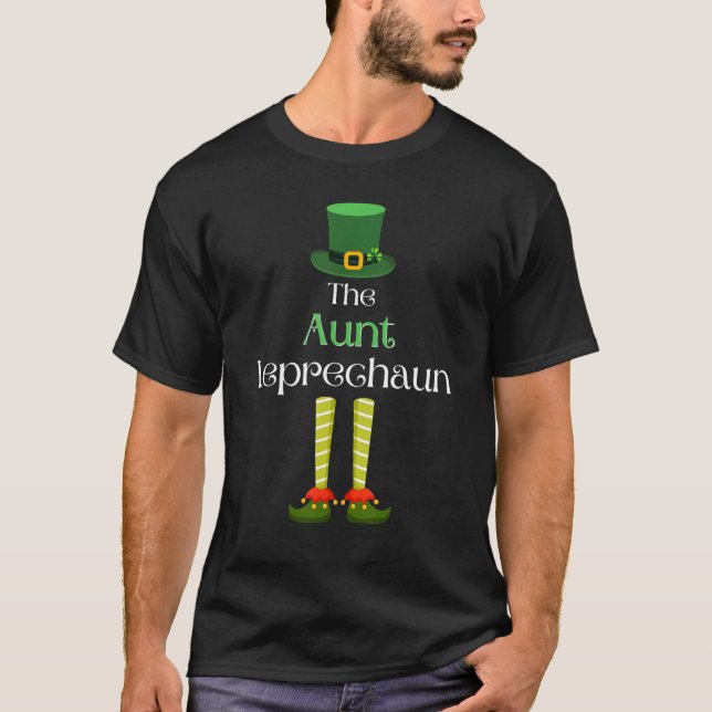 Camiseta Tía Leprechaun Matching Family Group St. Patrick (Anverso)