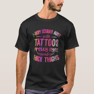 Camiseta Tía Lesbiana De F-Bom Con Tatuos Bonitos Ang Th