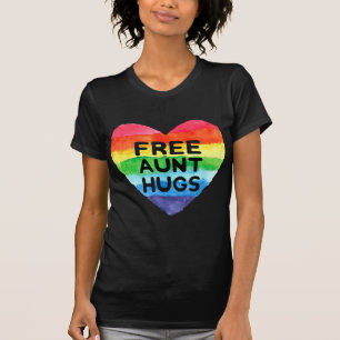 Camiseta Tía libre abraza la bandera LGBT: Conciencia del o