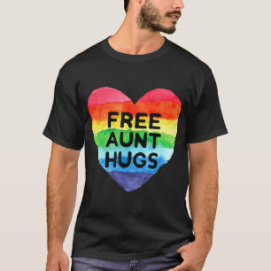 Camiseta Tía libre abraza la bandera LGBT: Conciencia del o