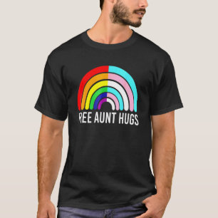 Camiseta Tía Libre Abraza La Bandera Transgénero Arcoiris L