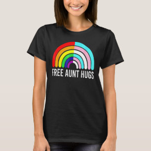 Camiseta Tía Libre Abraza La Bandera Transgénero Arcoiris L