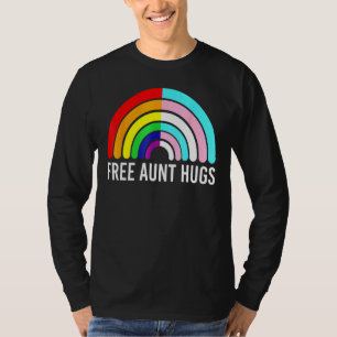 Camiseta Tía Libre Abraza La Bandera Transgénero Arcoiris L