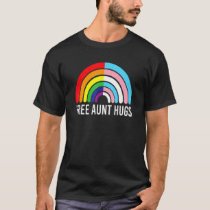 Camiseta Tía Libre Abraza La Bandera Transgénero Arcoiris L