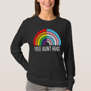 Camiseta Tía Libre Abraza La Bandera Transgénero Arcoiris L