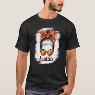 Camiseta Tía Life Messy Bun gafas de sol de la tía blanquea