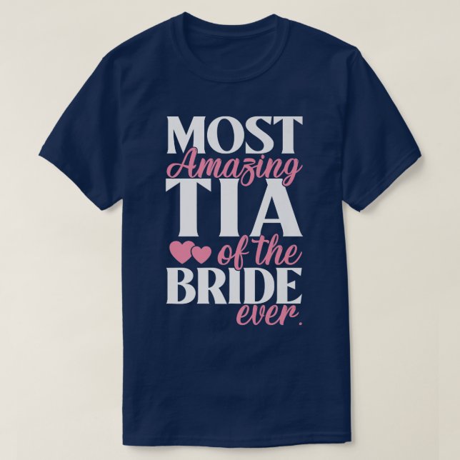 Camiseta Tía Más Increíble de la Novia Boda  (Diseño del anverso)