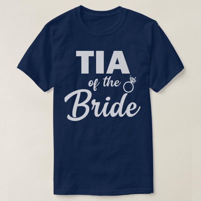 Camiseta Tia of the Bride Coordinating Wedding Party  (Diseño del anverso)