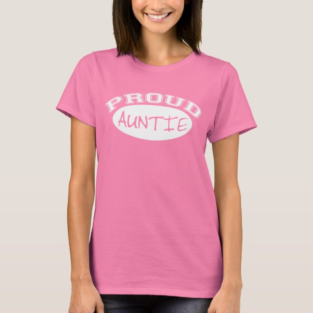 Camiseta Tía Orgullosa (Blanco) (Anverso)