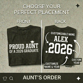 Camiseta TÍA ORGULLOSA • Clase de 2026 Graduación Personali