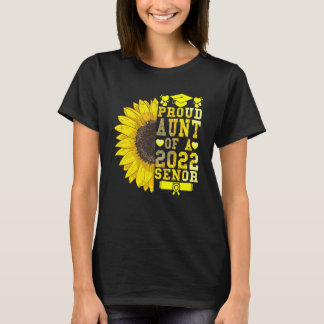 Camiseta Tía Orgullosa De Girasol De Una Clase De Graduados