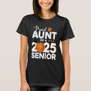 Camiseta Tía Orgullosa De Un Graduado De Baloncesto De Secu