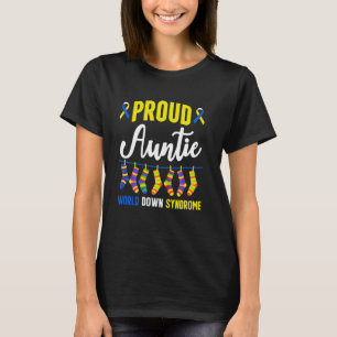 Camiseta Tía Orgullosa Mundial Conciencia del Síndrome de D