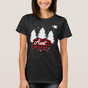 Camiseta Tía Oso de Cuadros de Búfalo Árbol de Navidad Pija